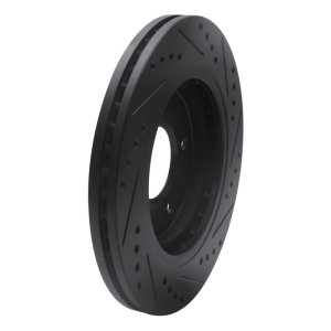 Buick Regal Brake Rotor (1) - Front Left - R1 Concepts - Drilled & Slotted - Black - `94-`01